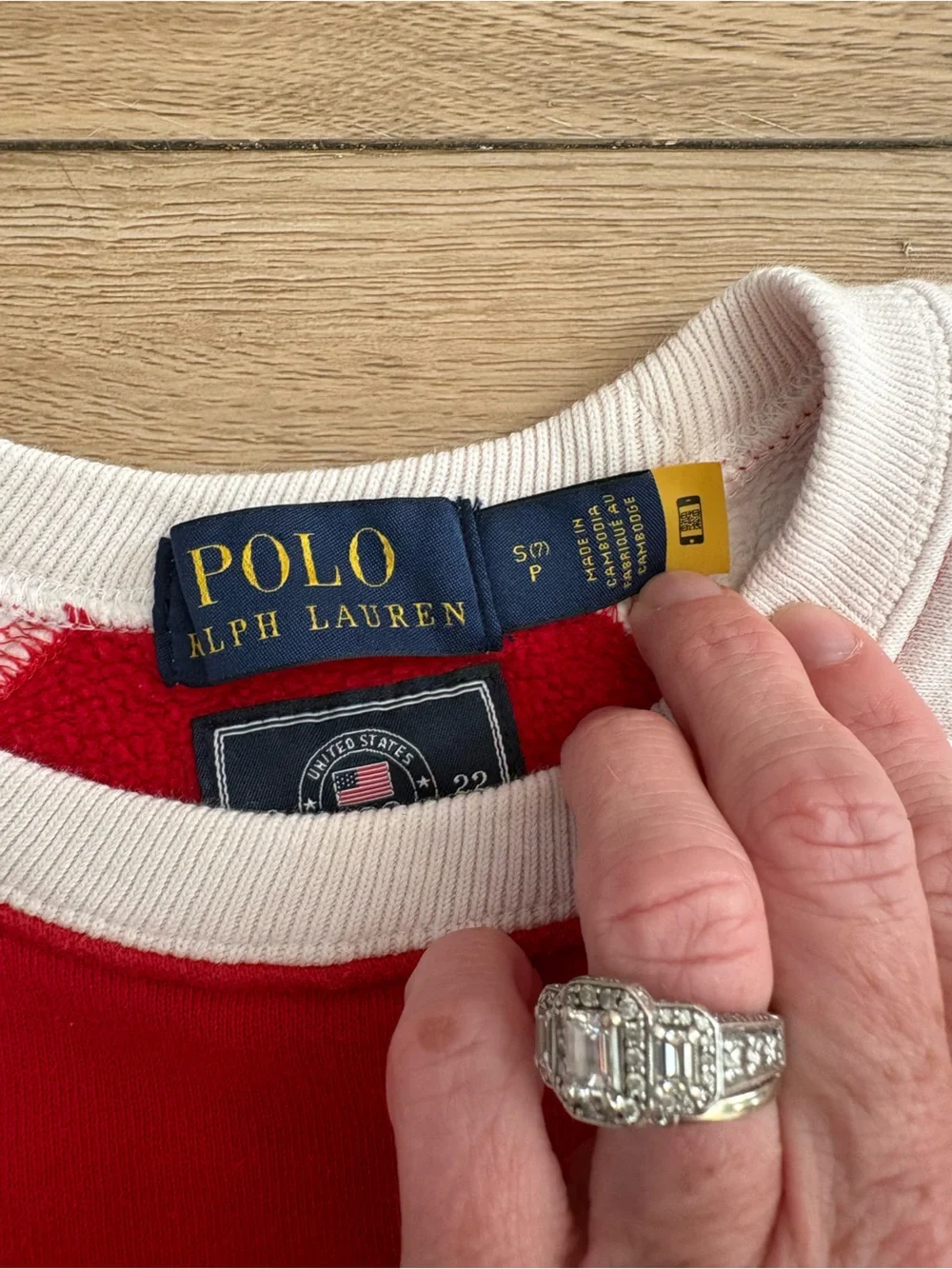 Polo by Ralph Lauren Red, White & Blue Kids Colorblock Crewneck Sweatshirt